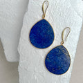 Lapis Lazuli Drop Gold Plated Earrings