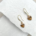 Tiger's Eye Small Heart Earrings