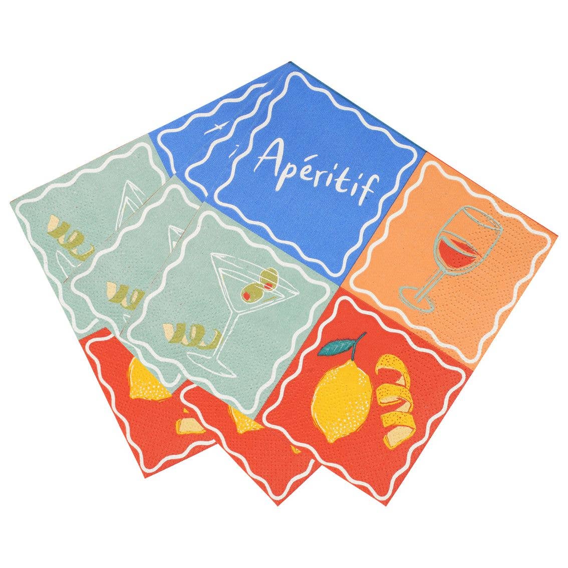 Bon Aperitif Recycled Paper Cocktail Napkins - 20 Pack