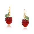 Malina Raspberry Dangle Earrings
