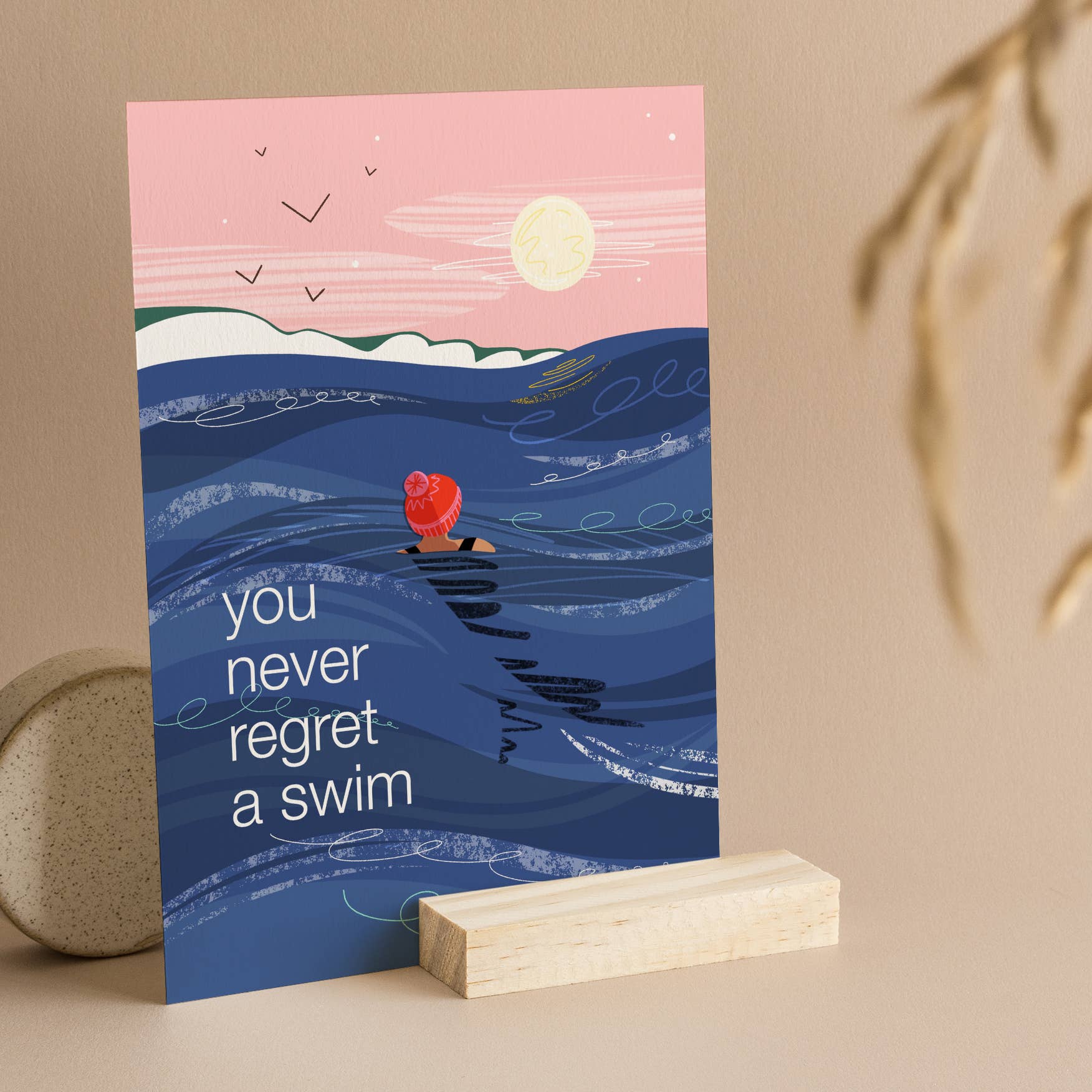 You Never Regret a Swim |  Greeting Card