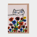 Garden Cat Greetings Card
