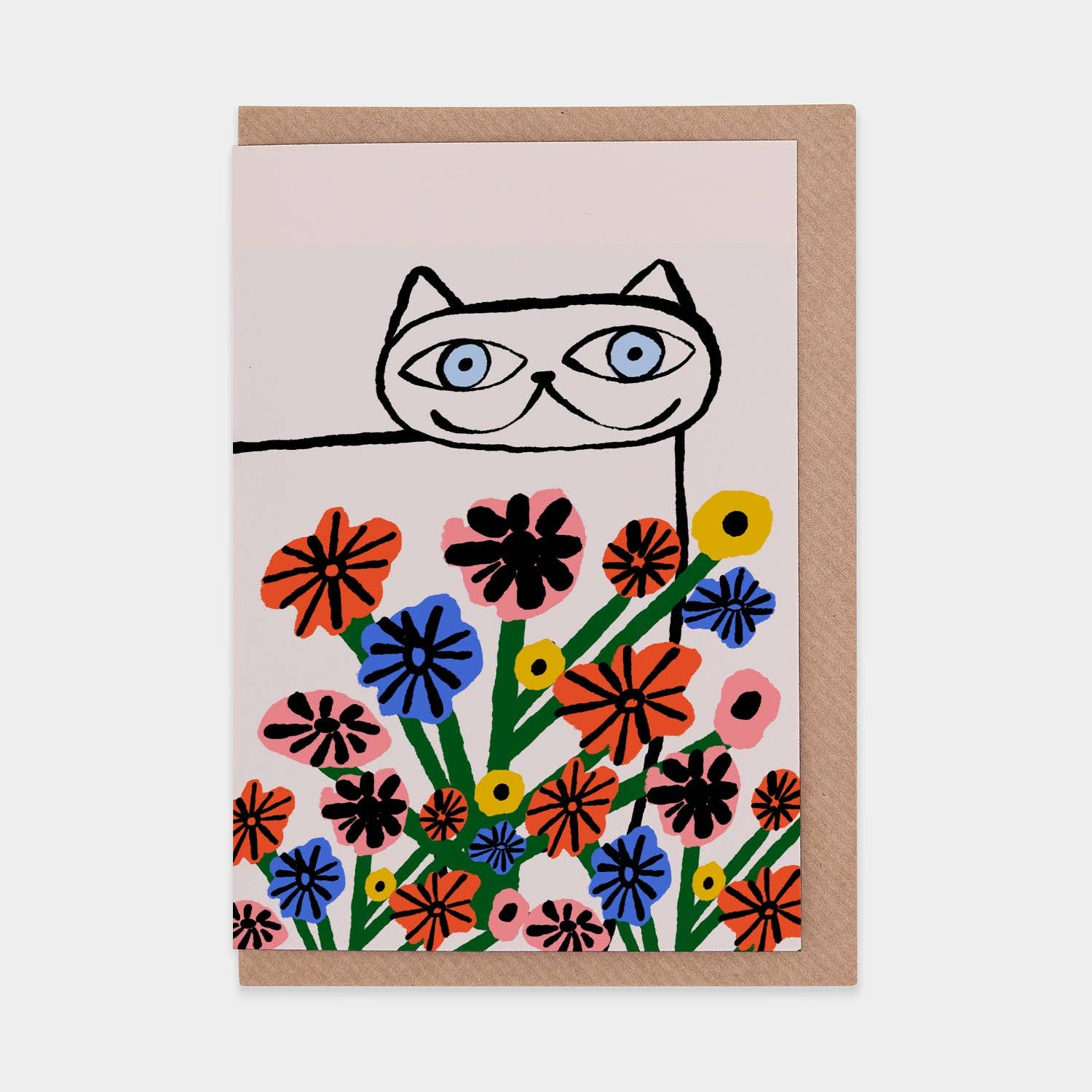 Garden Cat Greetings Card