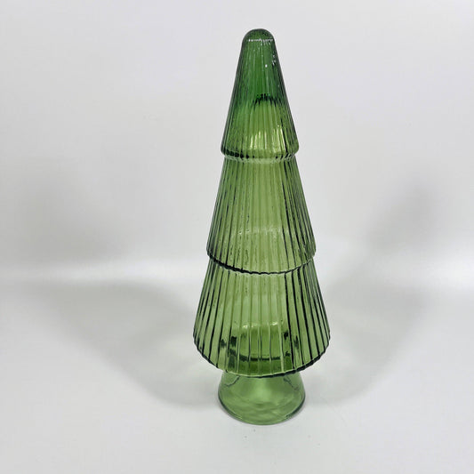 Recycled Glass Tree Table Decoration | Fern Green | Large