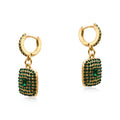 Sirens Treasure Huggies Earrings | Emerald