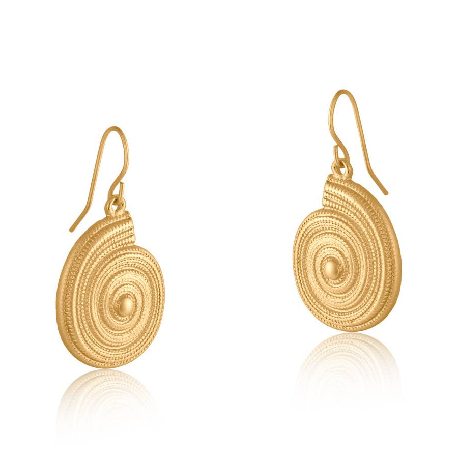 Veronica Matte Conch Earrings