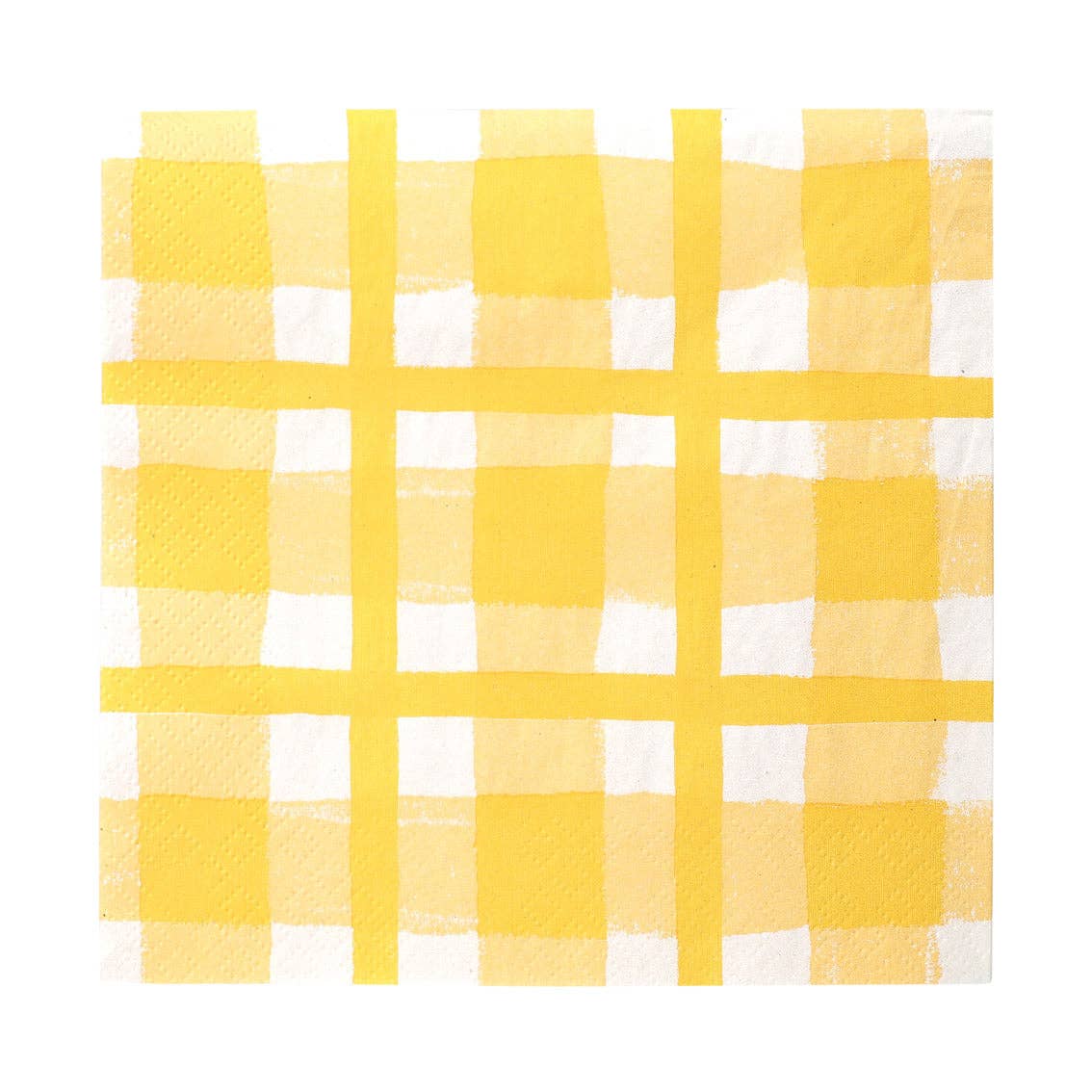Yellow & White Check Napkins | 20 Pack