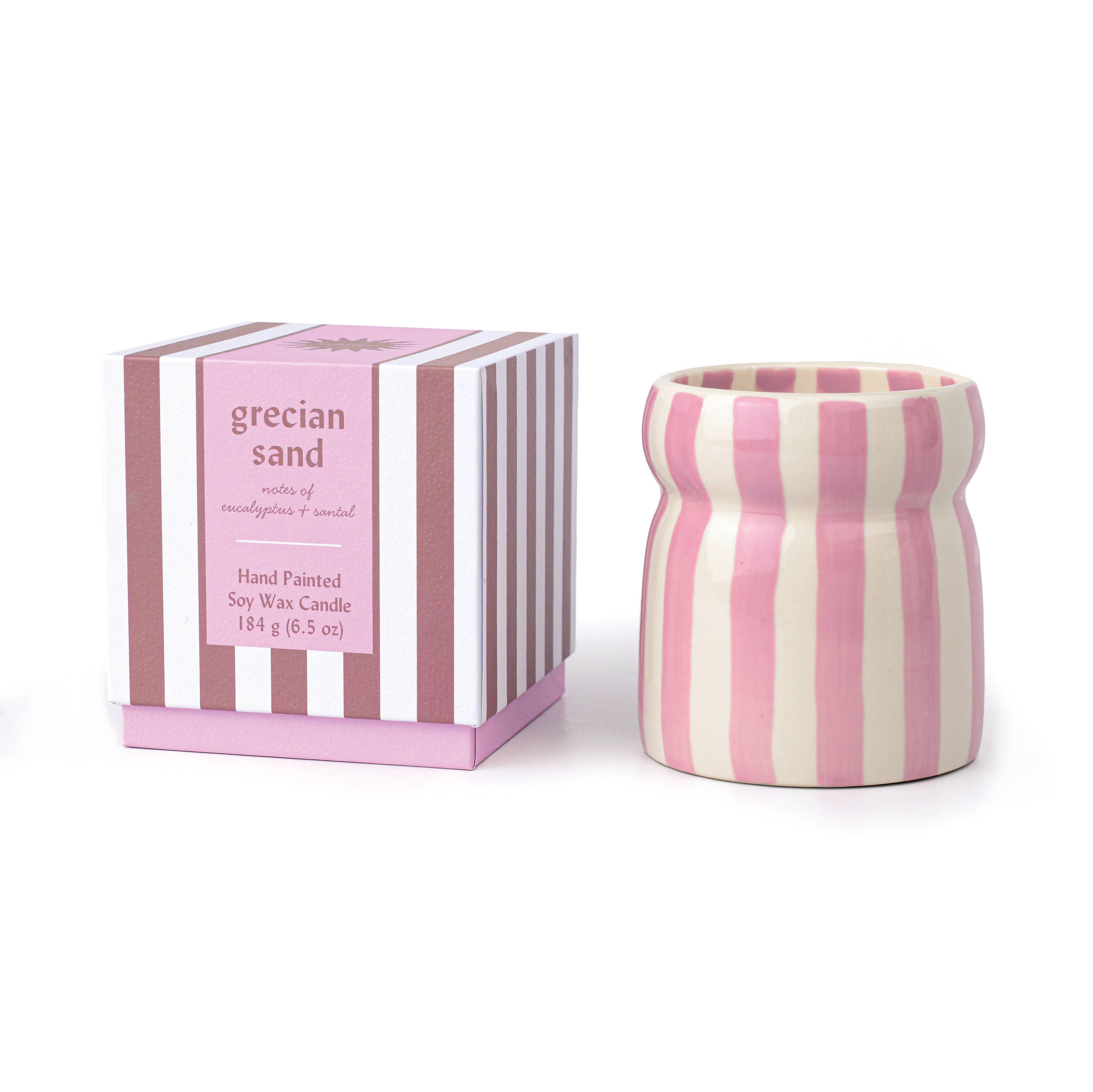 Cabana Lavender Ceramic Candle - Grecian Sand