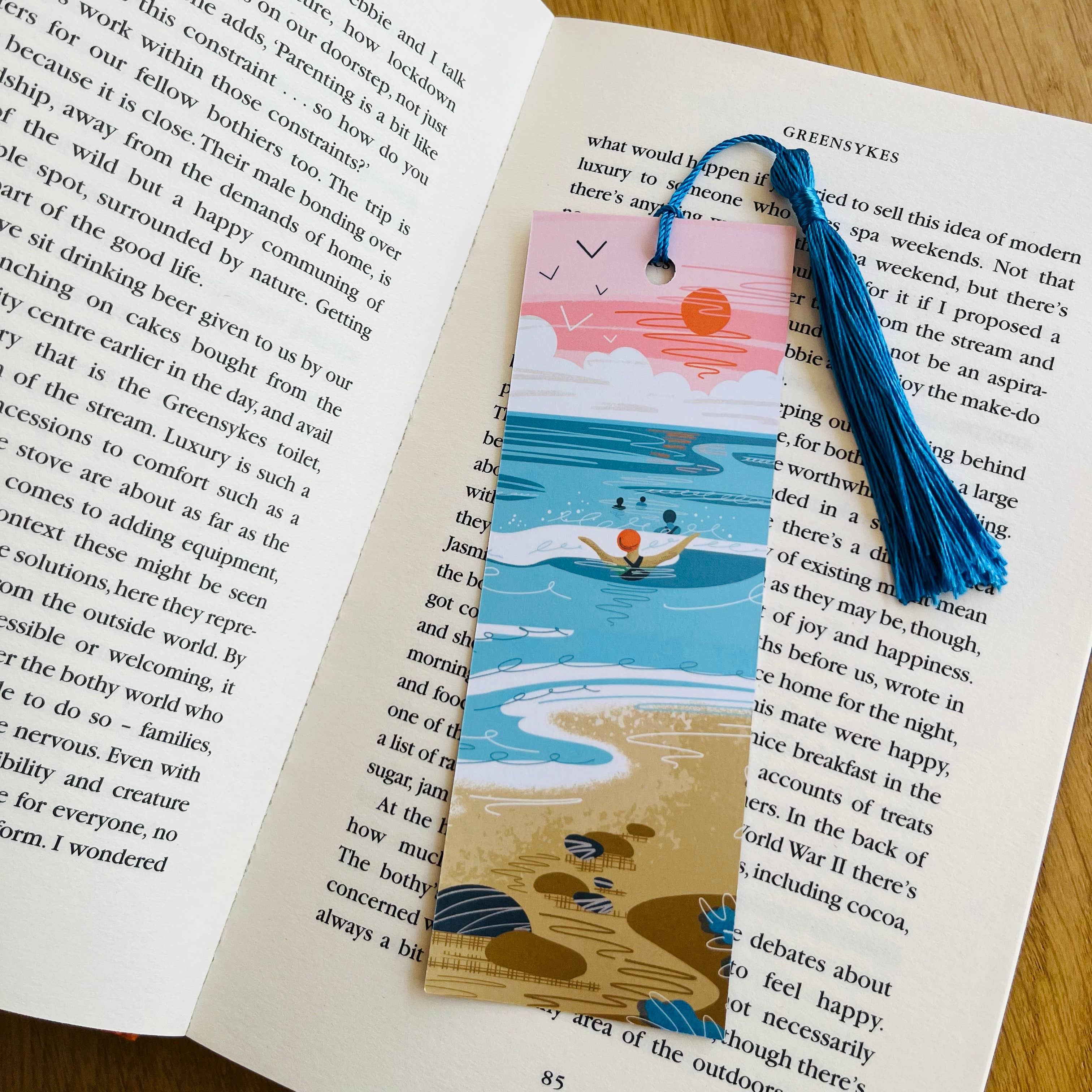 Wild Swimming & Paddleboarding Bookmark