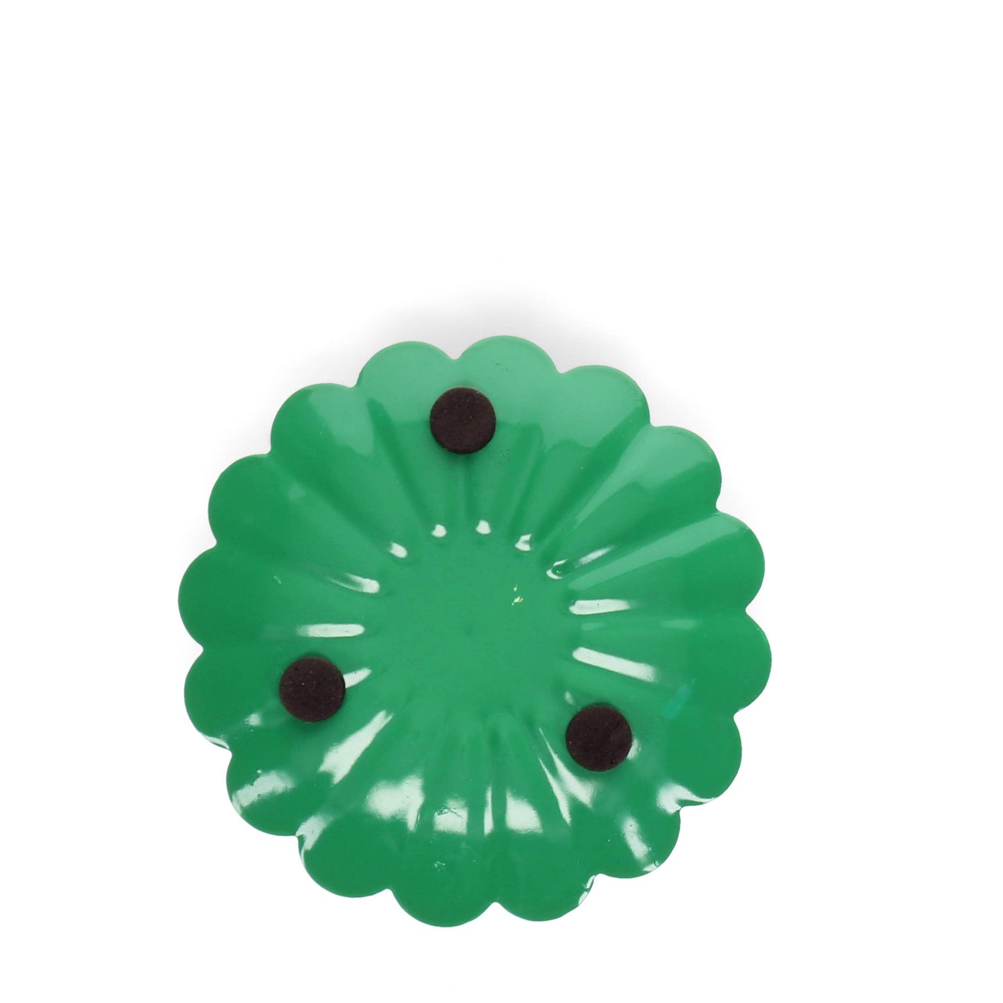 Enamel Flower Candle Holder | Green