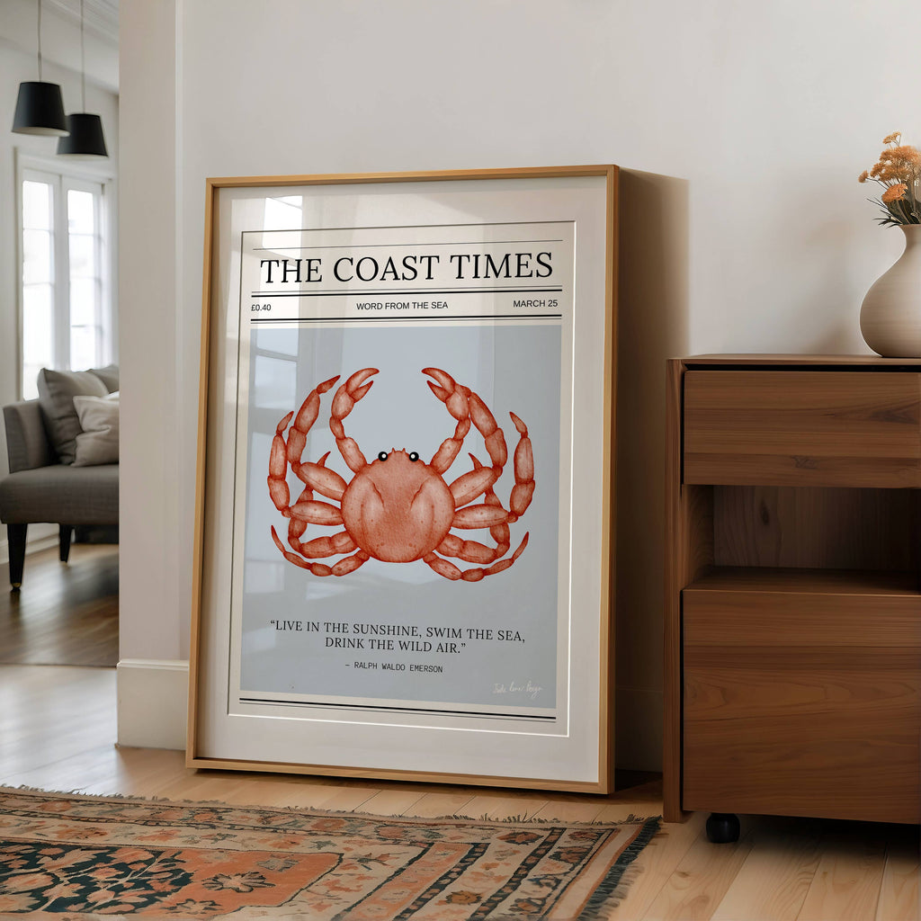 Coastal Typography Print | A4