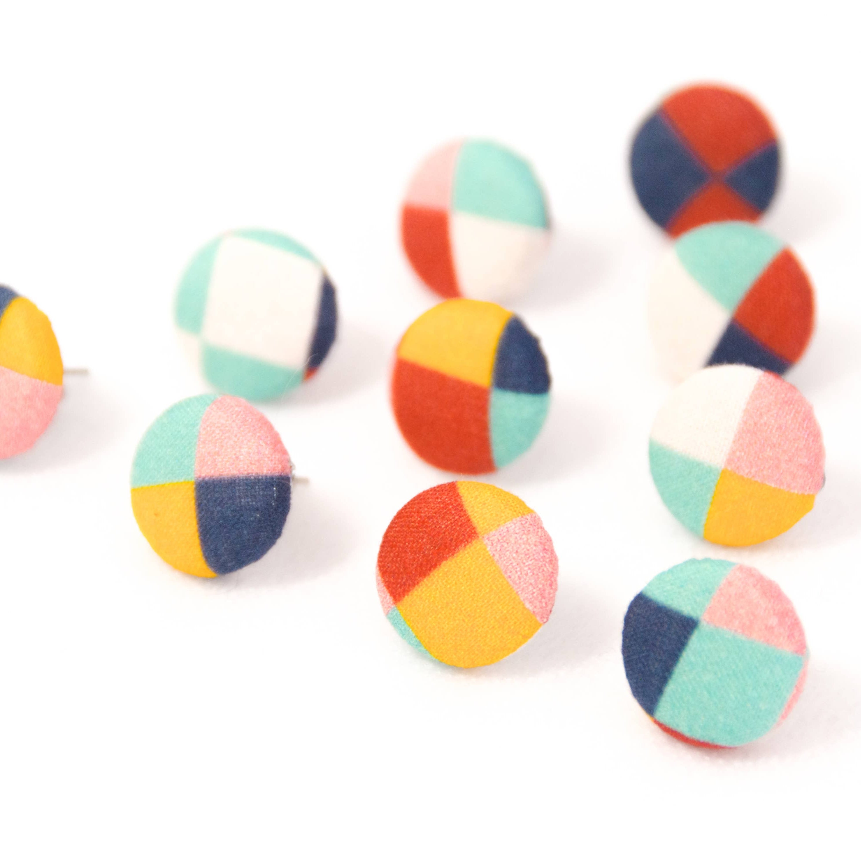 Button Stud Earrings