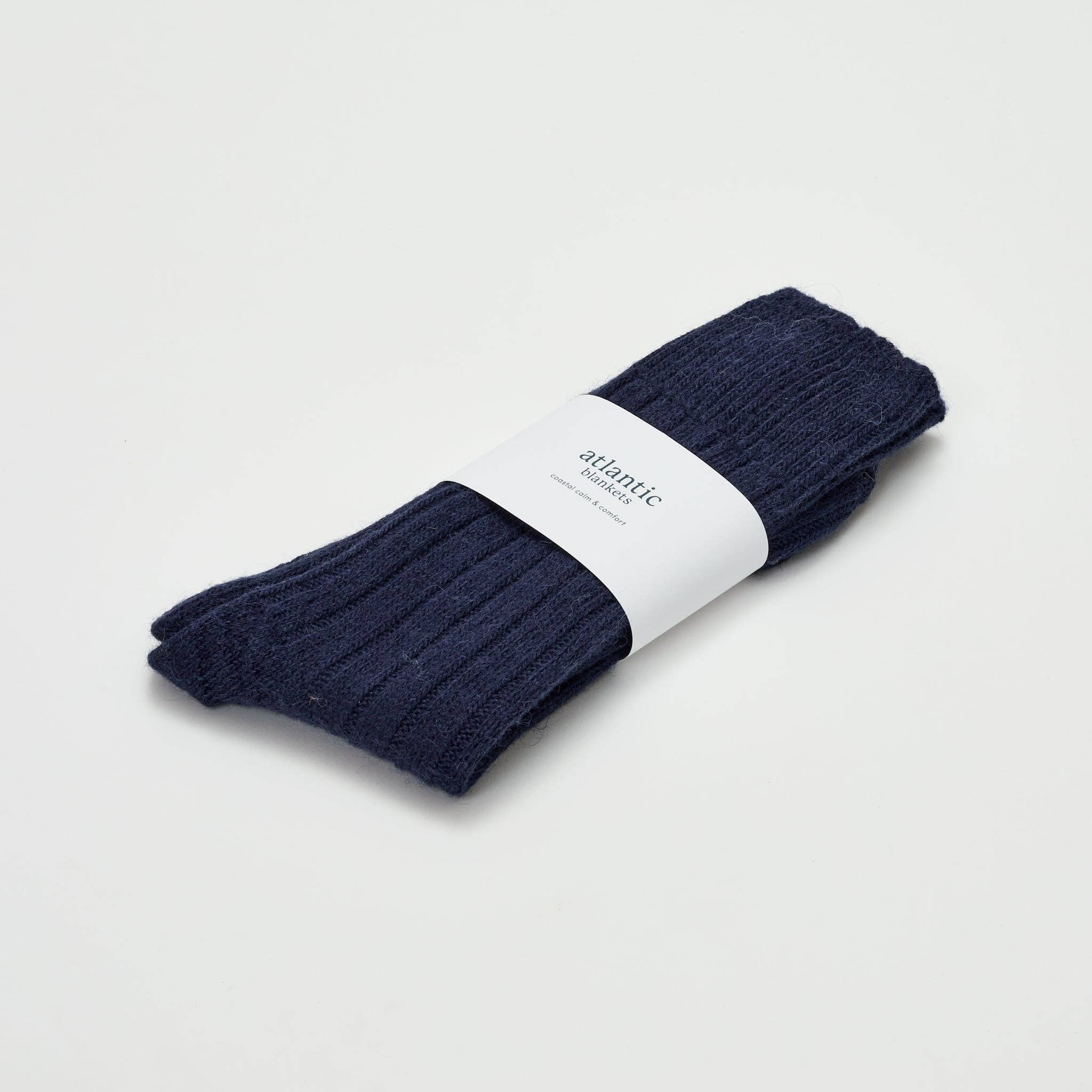 Alpaca Bed Socks | Navy | 4-7