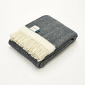 Herringbone Wool Blanket | Cornish Slate
