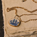 Porcelain Ship Pendant with 24 karat Gold Lustre