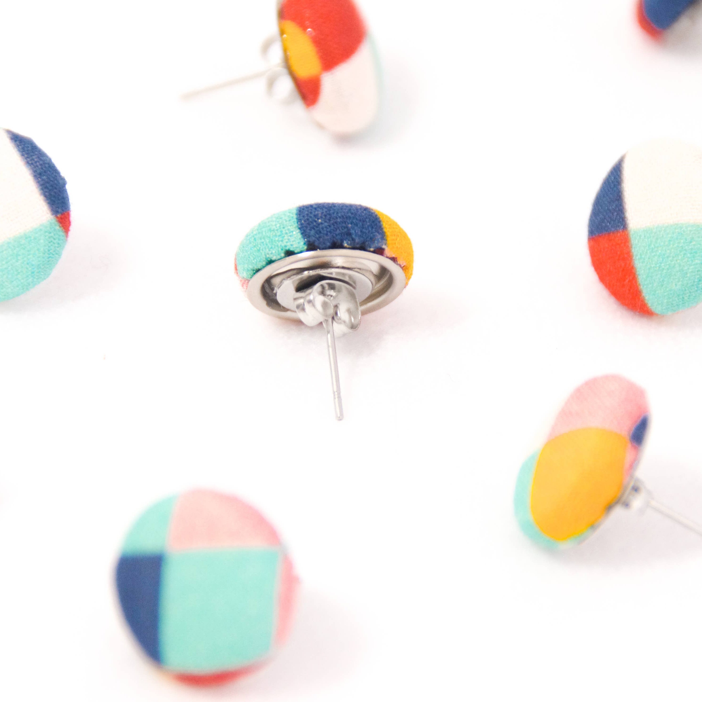 Button Stud Earrings