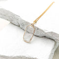 Quartz Rectangle Crystal Necklace