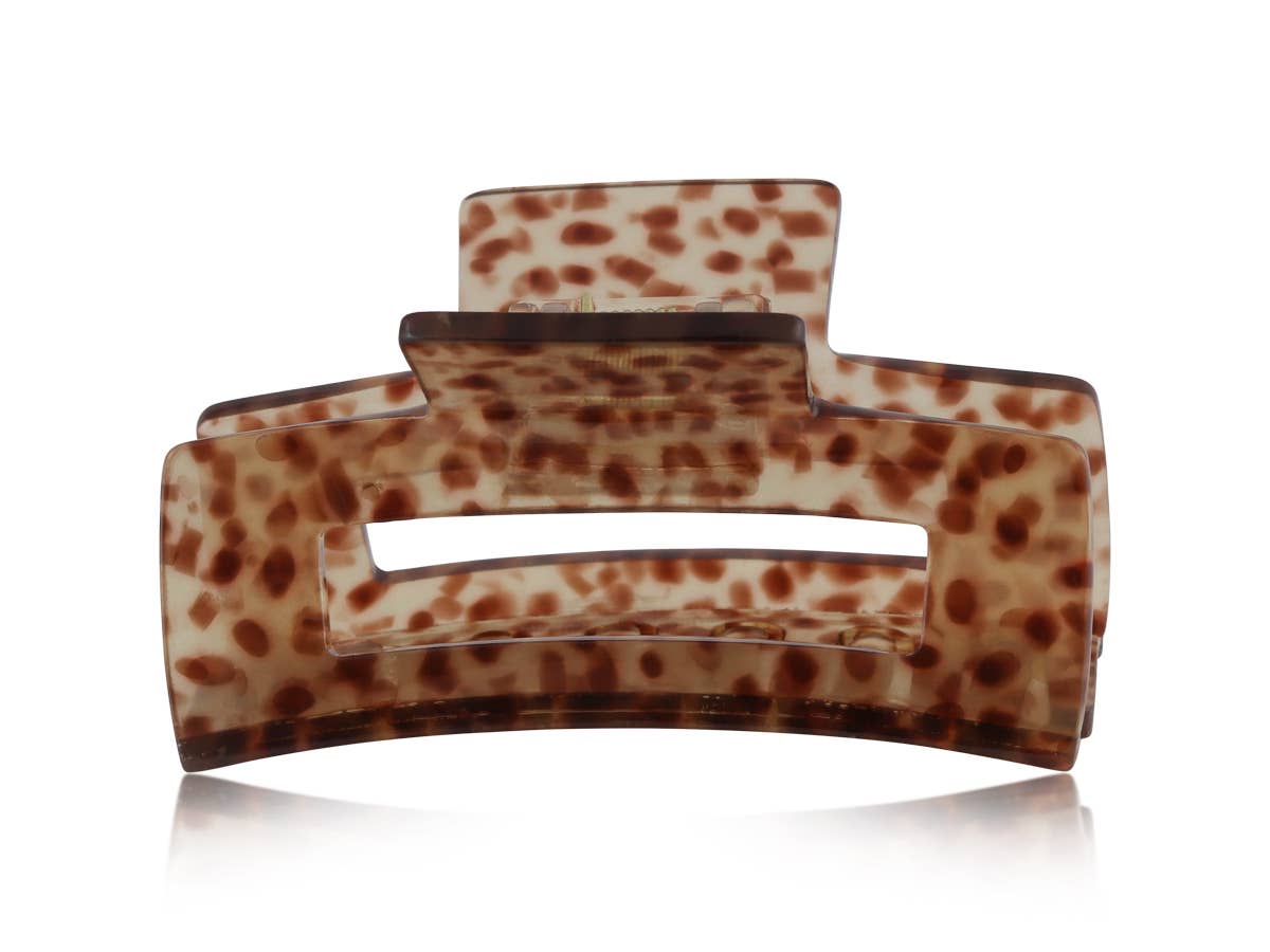 Marseille Resin Bulldog Hairclip | Brown