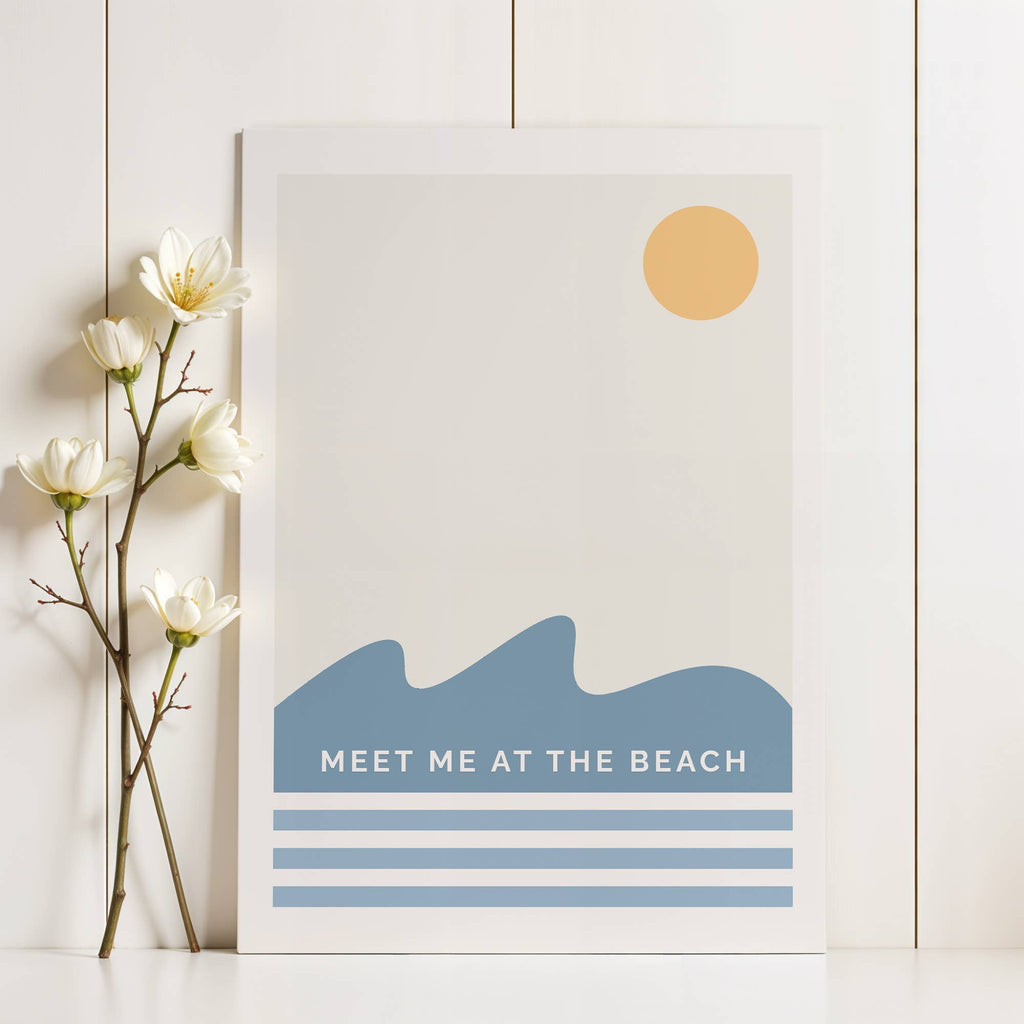 Meet Me at the Beach Print | Unframed A4