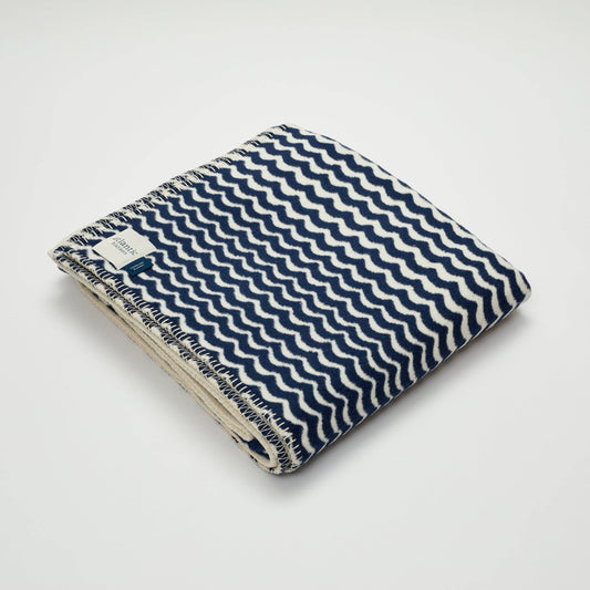Recycled Cotton Blanket - Navy Swell