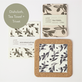 Olive & Pip | Cork and Tile Trivet, Tea Towel and Dishcloths