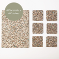 Beach Clean Rectangle Placemats and Coasters - Table S/6