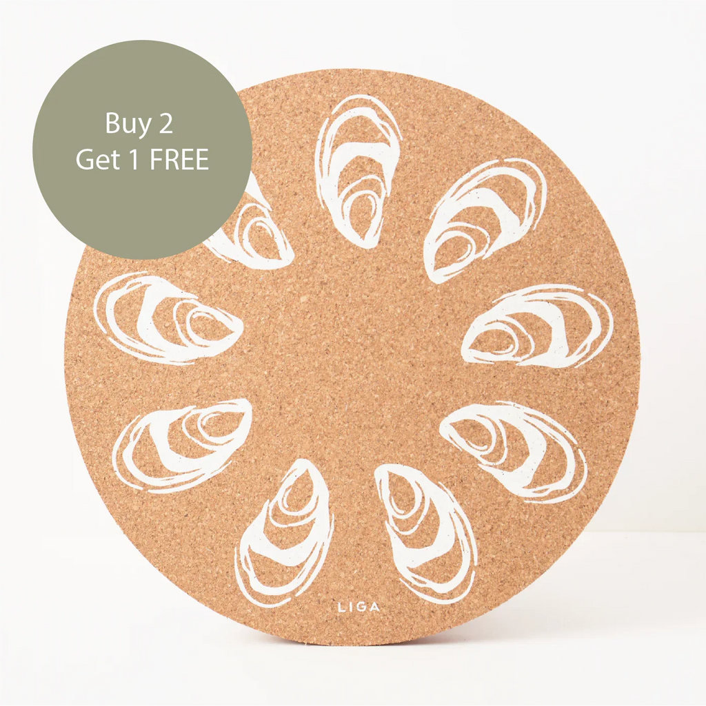 Cork Max Placemats | Oyster | 3 Sets for 2