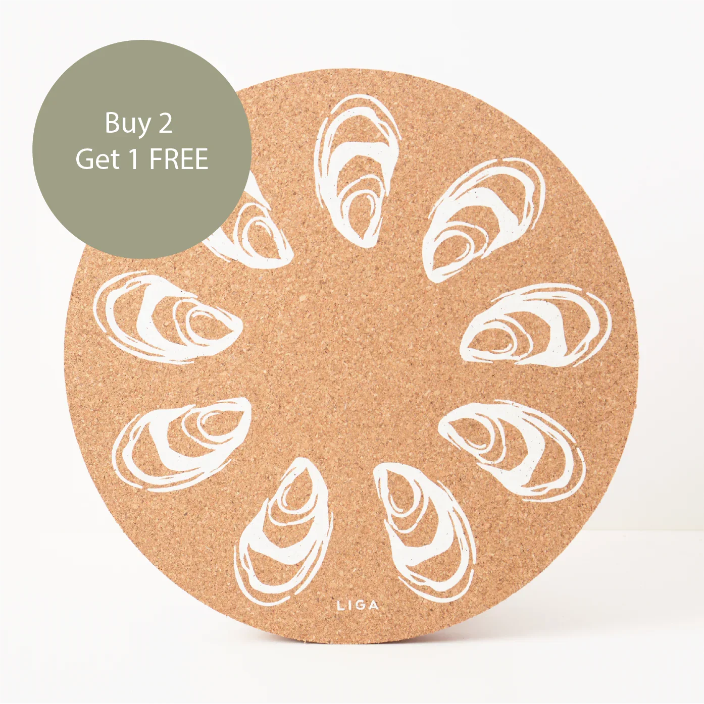 Cork Max Placemats | Oyster | 3 Sets for 2