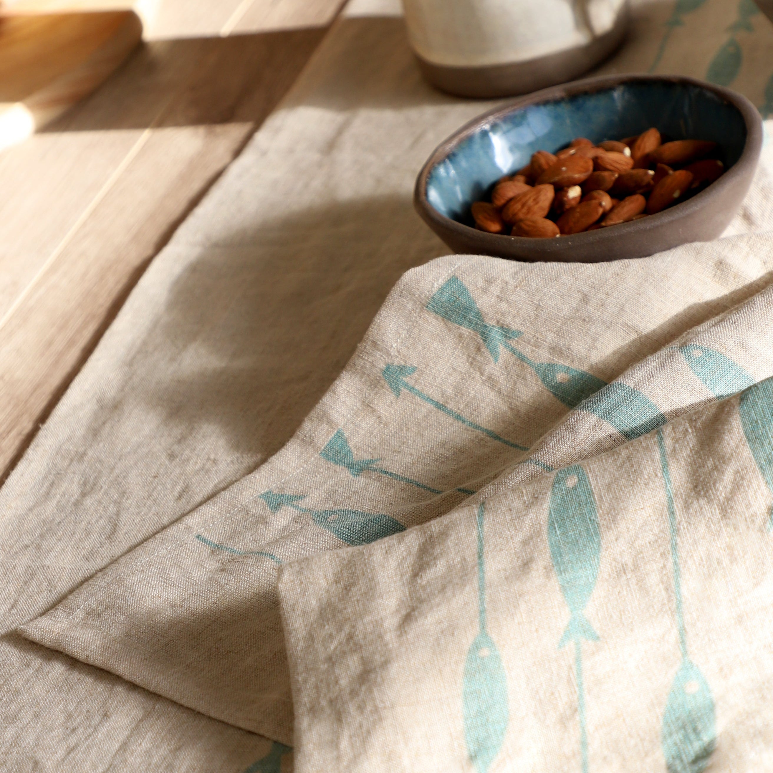 Linen Table Runner | Fish On A Line
