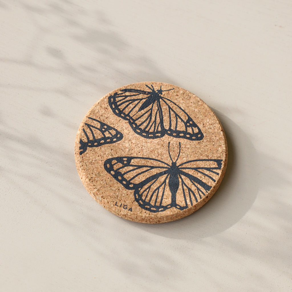 Cork Coaster Butterfly