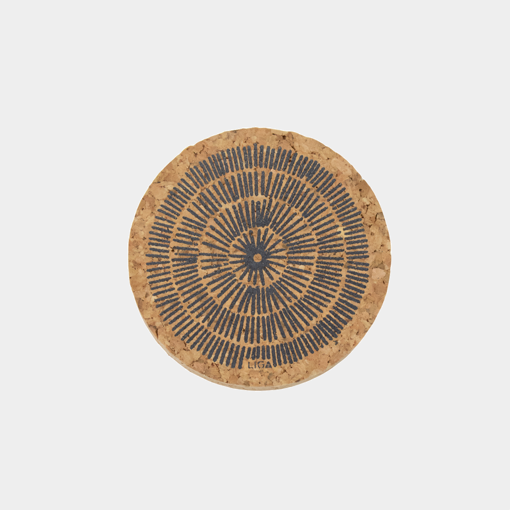 Cork Coaster Sandy Lines