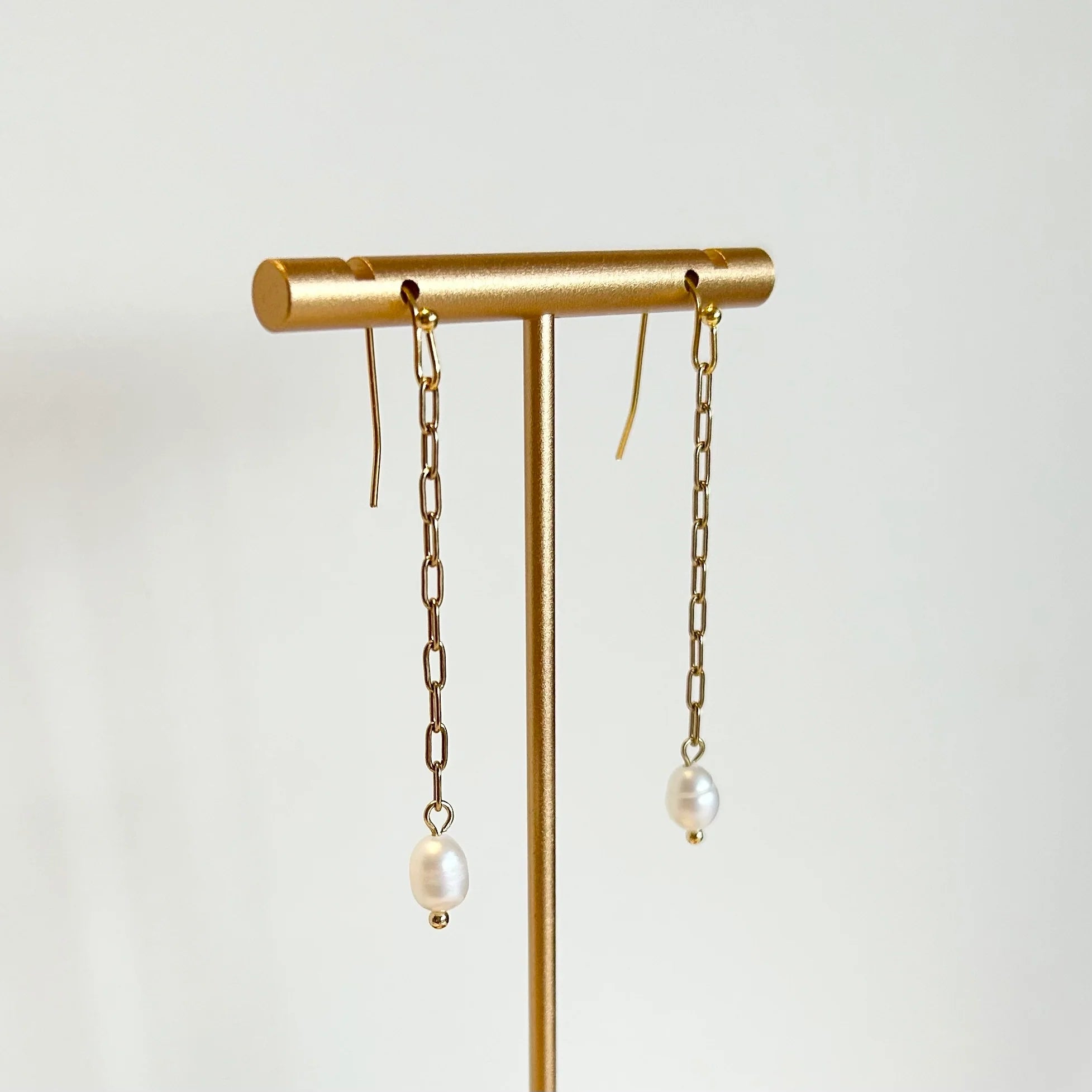 Pearl Chain Earrings | BespokeAli Studio
