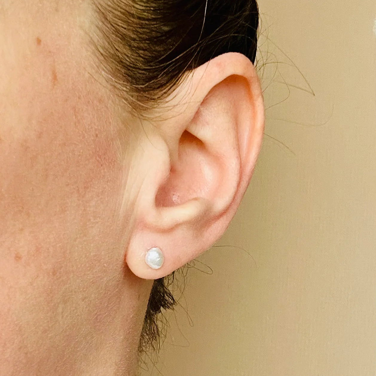 Rice Pearl Stud Earrings | BespokeAli Studio