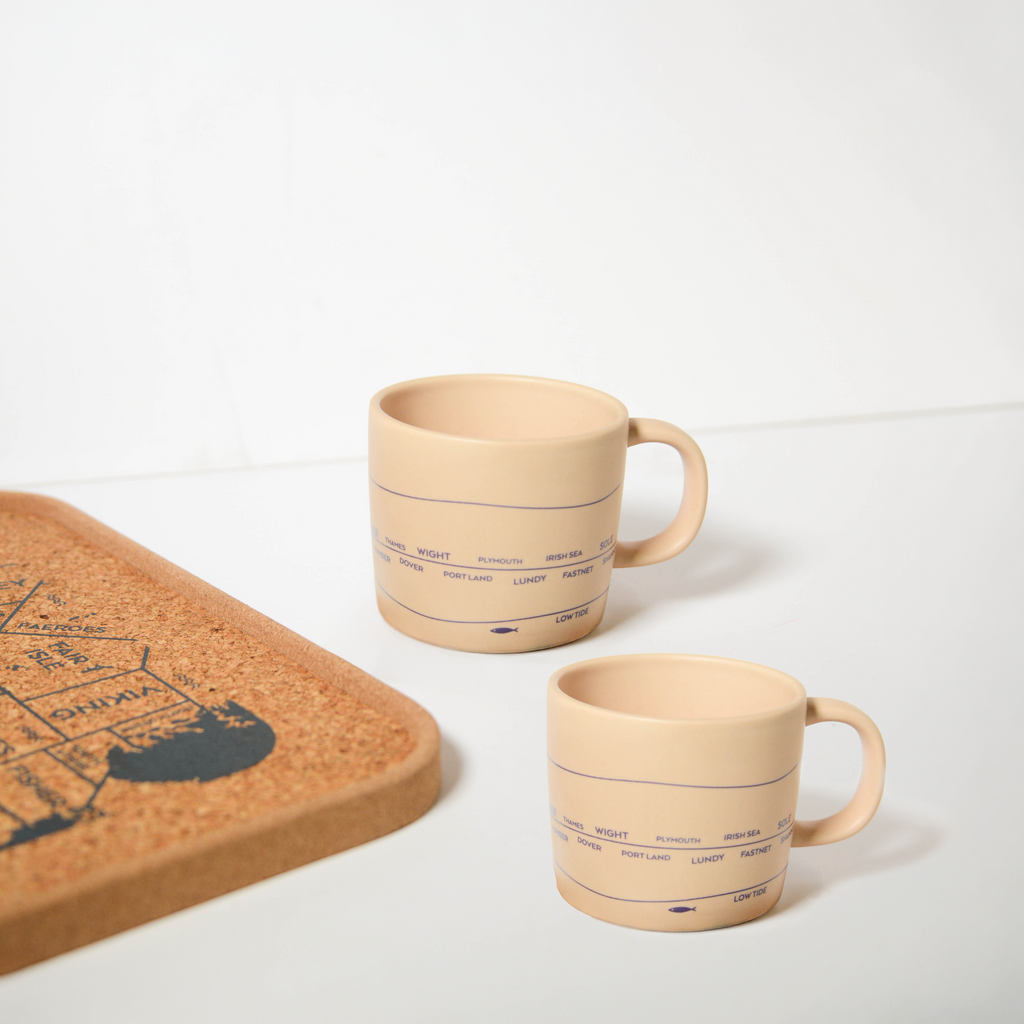 Shipping Forecast Mugs and Tray
