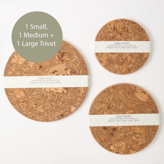 Natural Cork Trivet | Set of 3