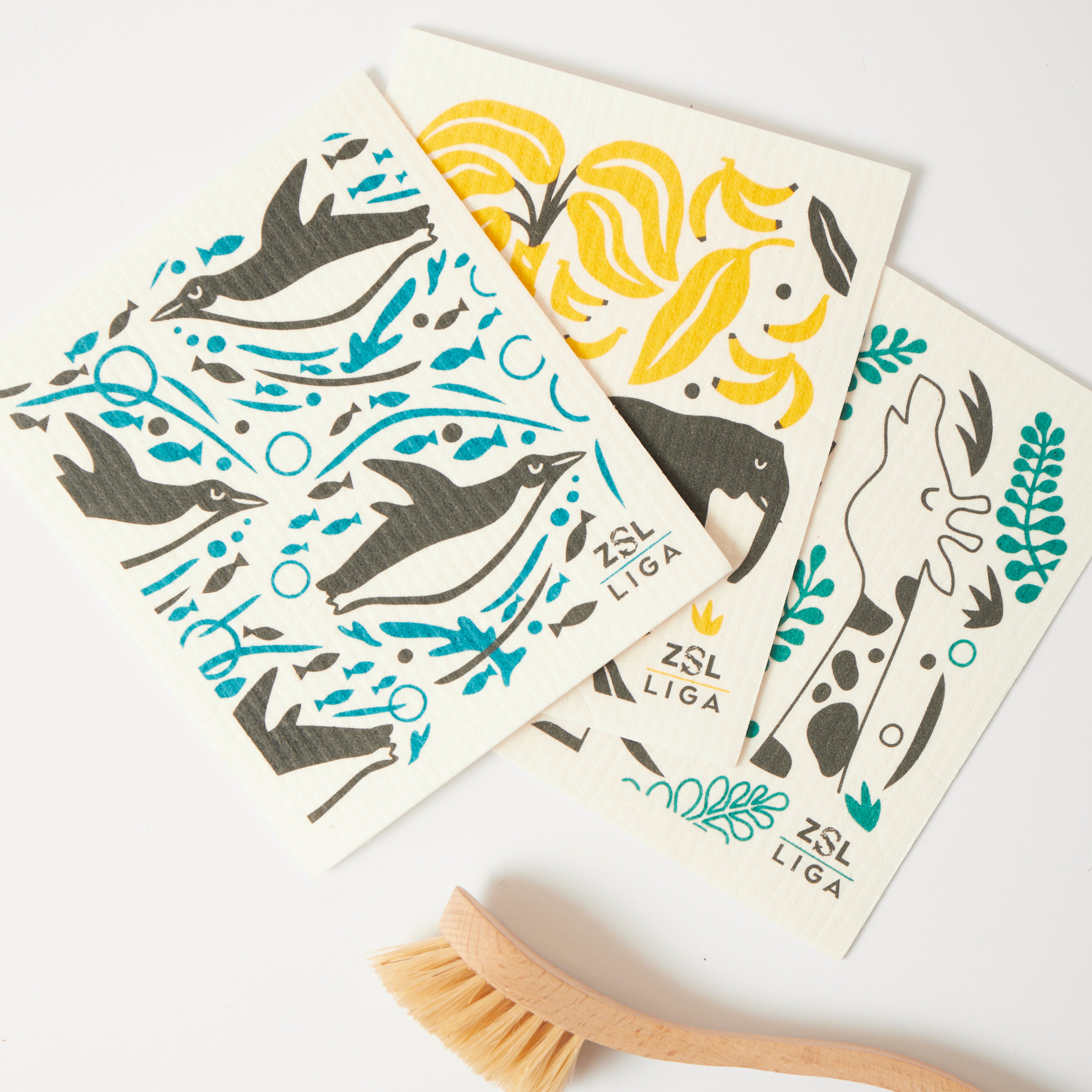 Eco Dishcloths | Elephant & Bananas