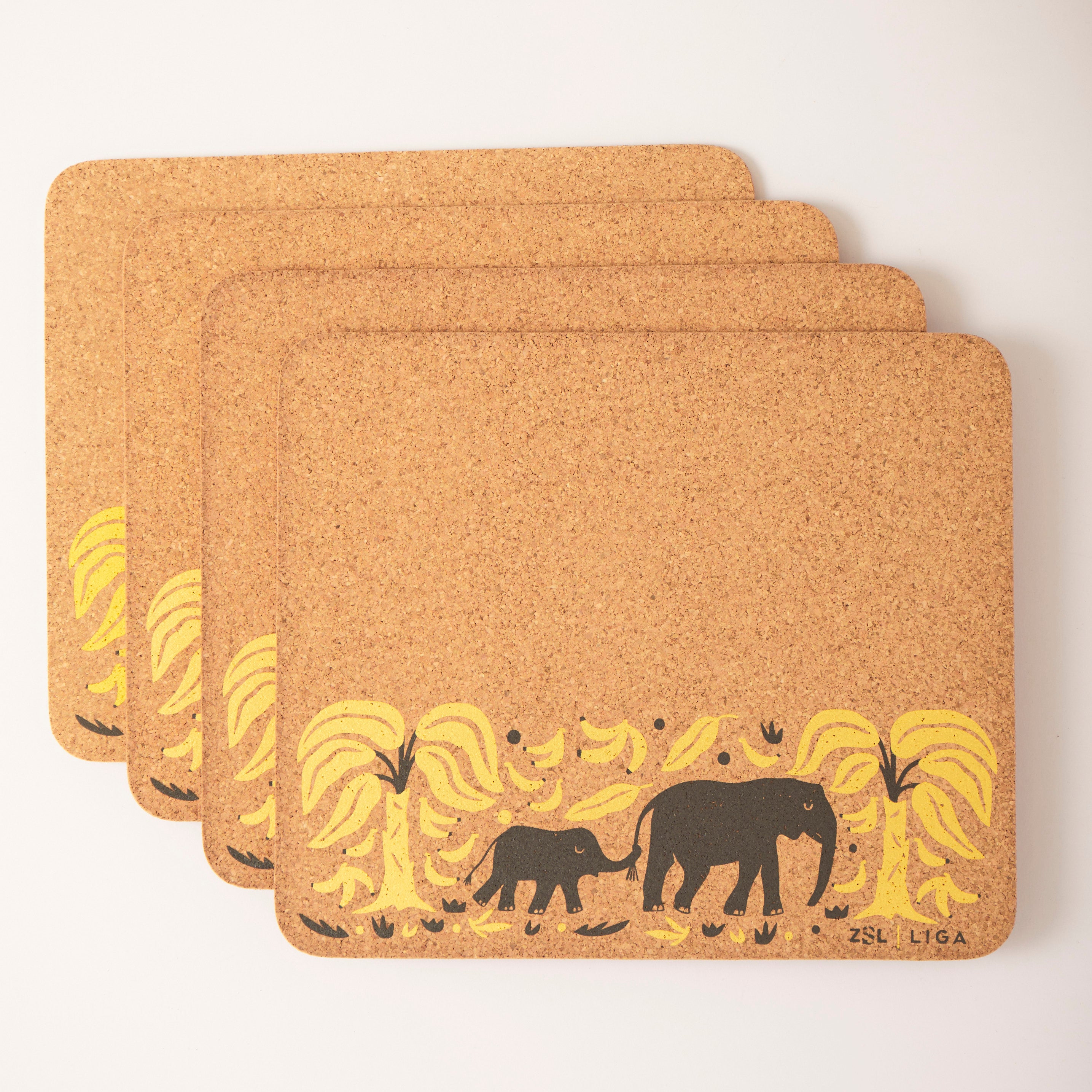 Cork Placemats | Elephant & Bananas
