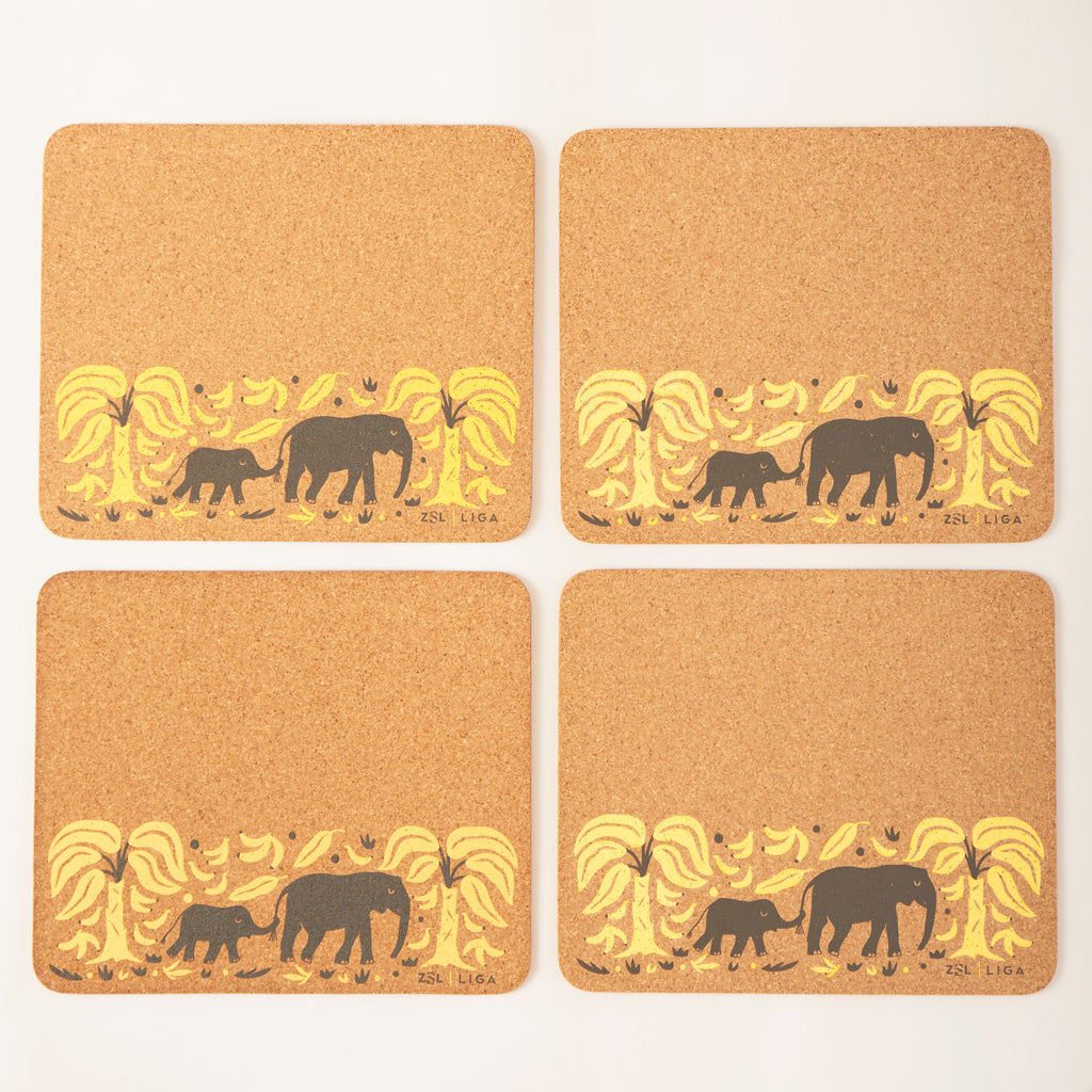 Cork Placemats | Elephant & Bananas