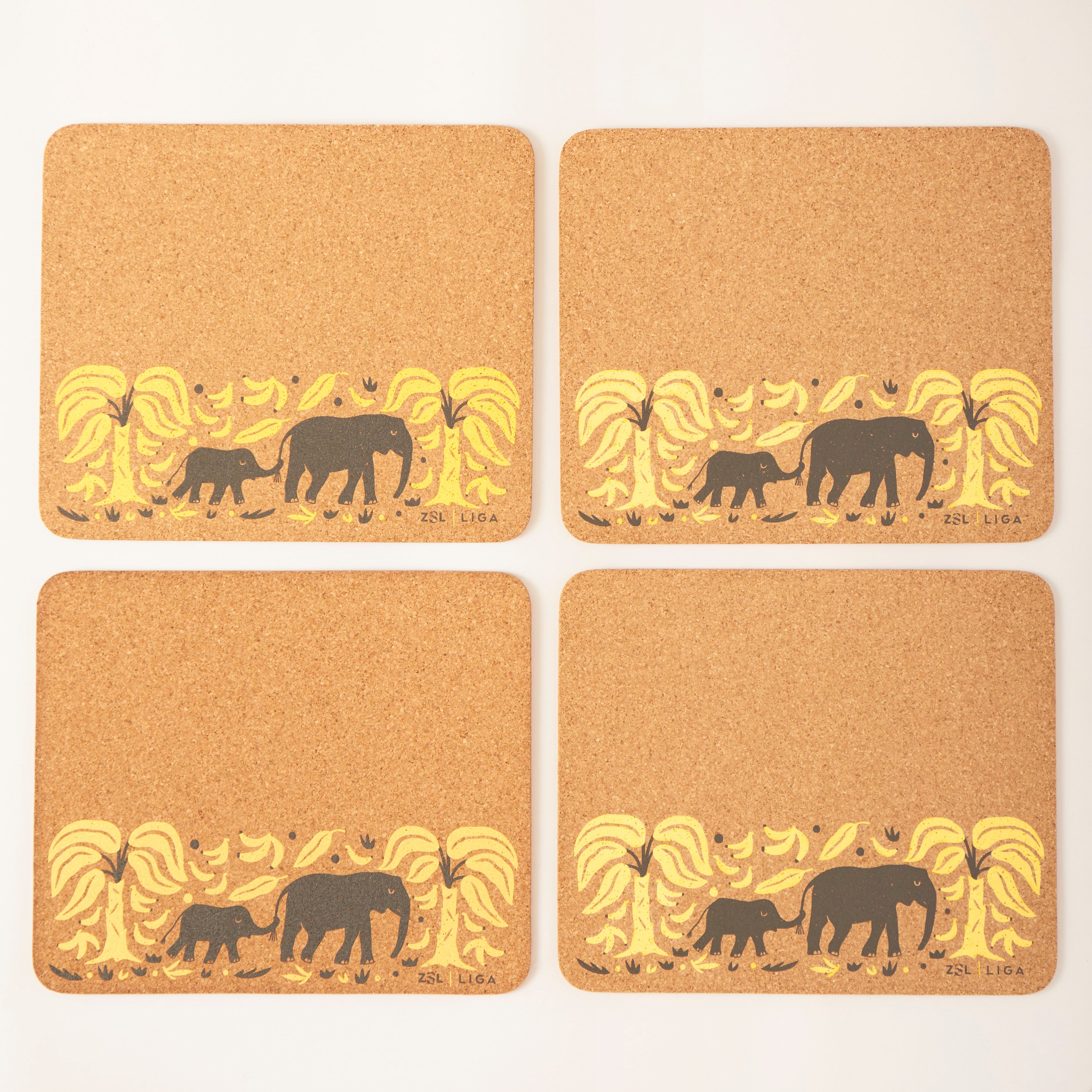 Cork Placemats | Elephant & Bananas