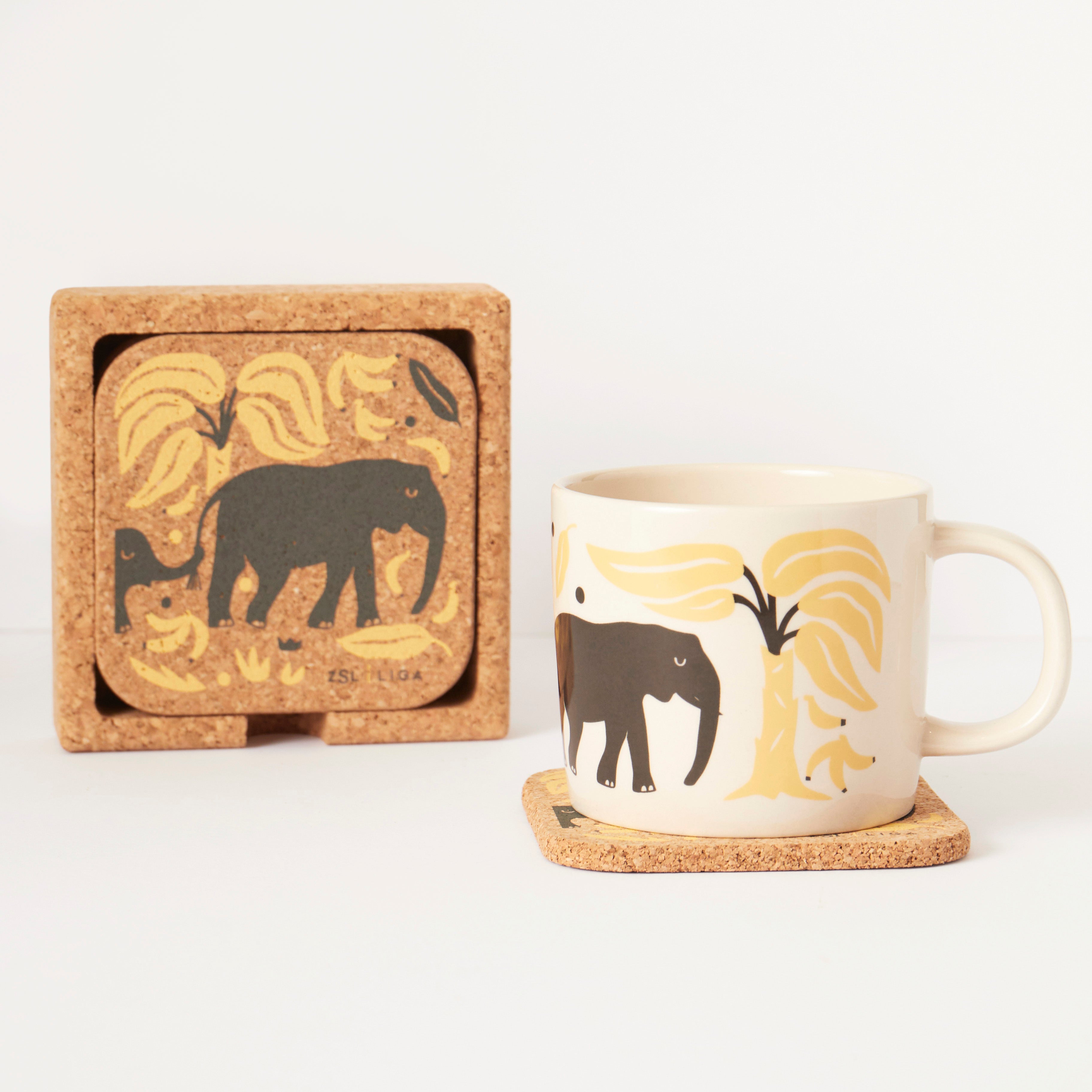 Stoneware Mug | Elephants & Bananas