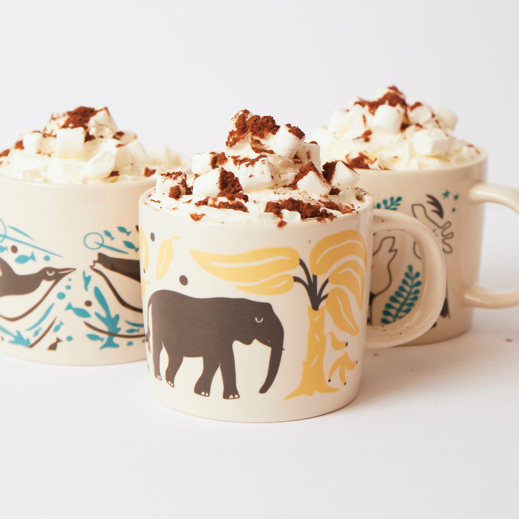 Set of three ZSL Animal Mugs
