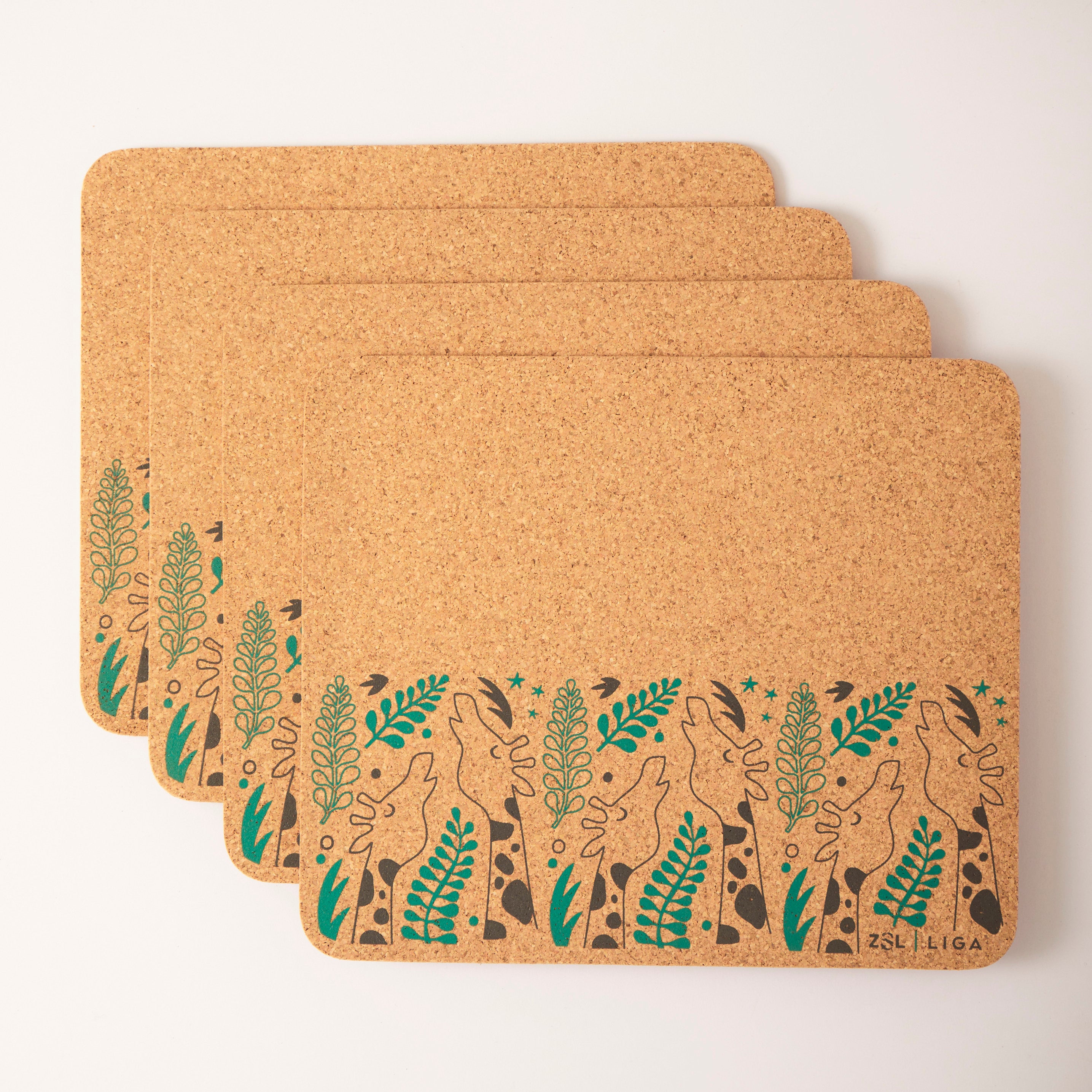 Cork Placemats | Giraffes