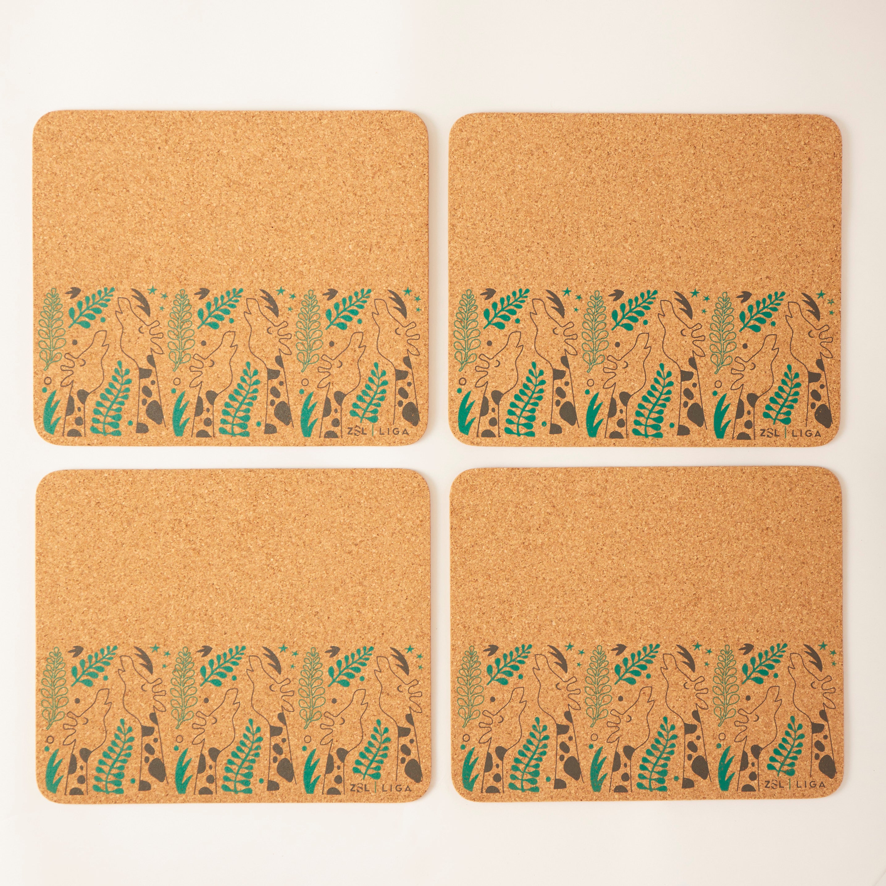 Cork Placemats | Giraffes