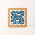 Cork and Tile Trivet | Swimming Penguins