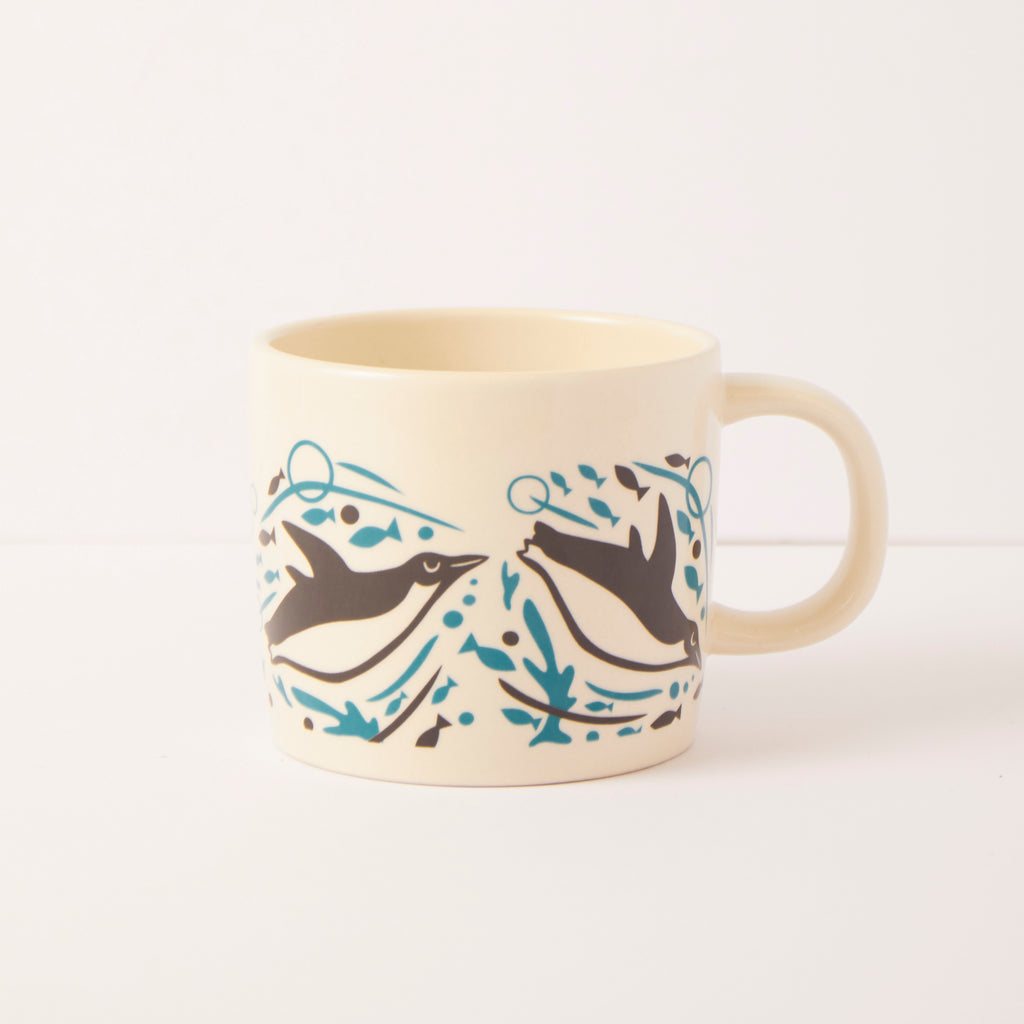 Stoneware Mug | Swimming Penguins