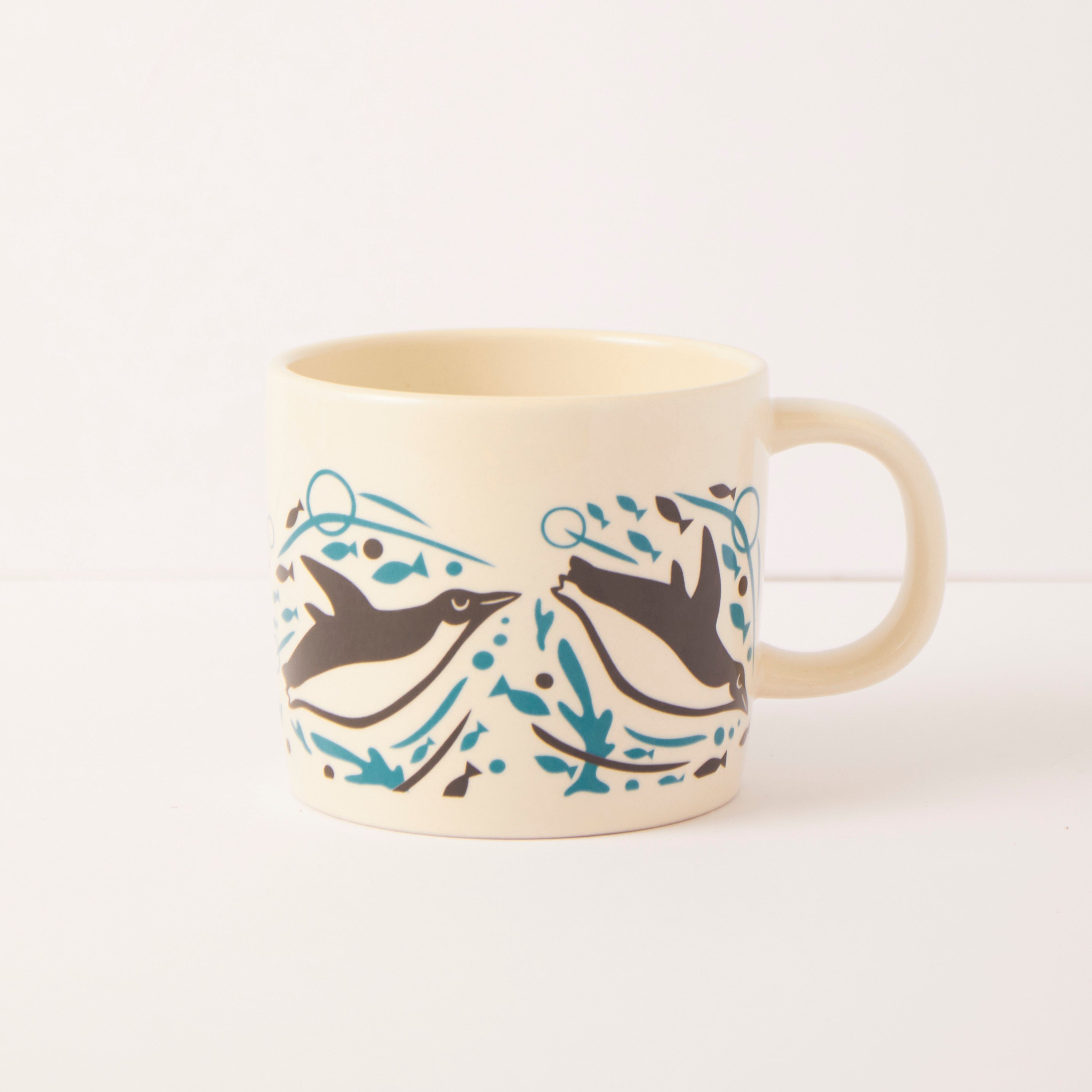 Stoneware Mug | Swimming Penguins