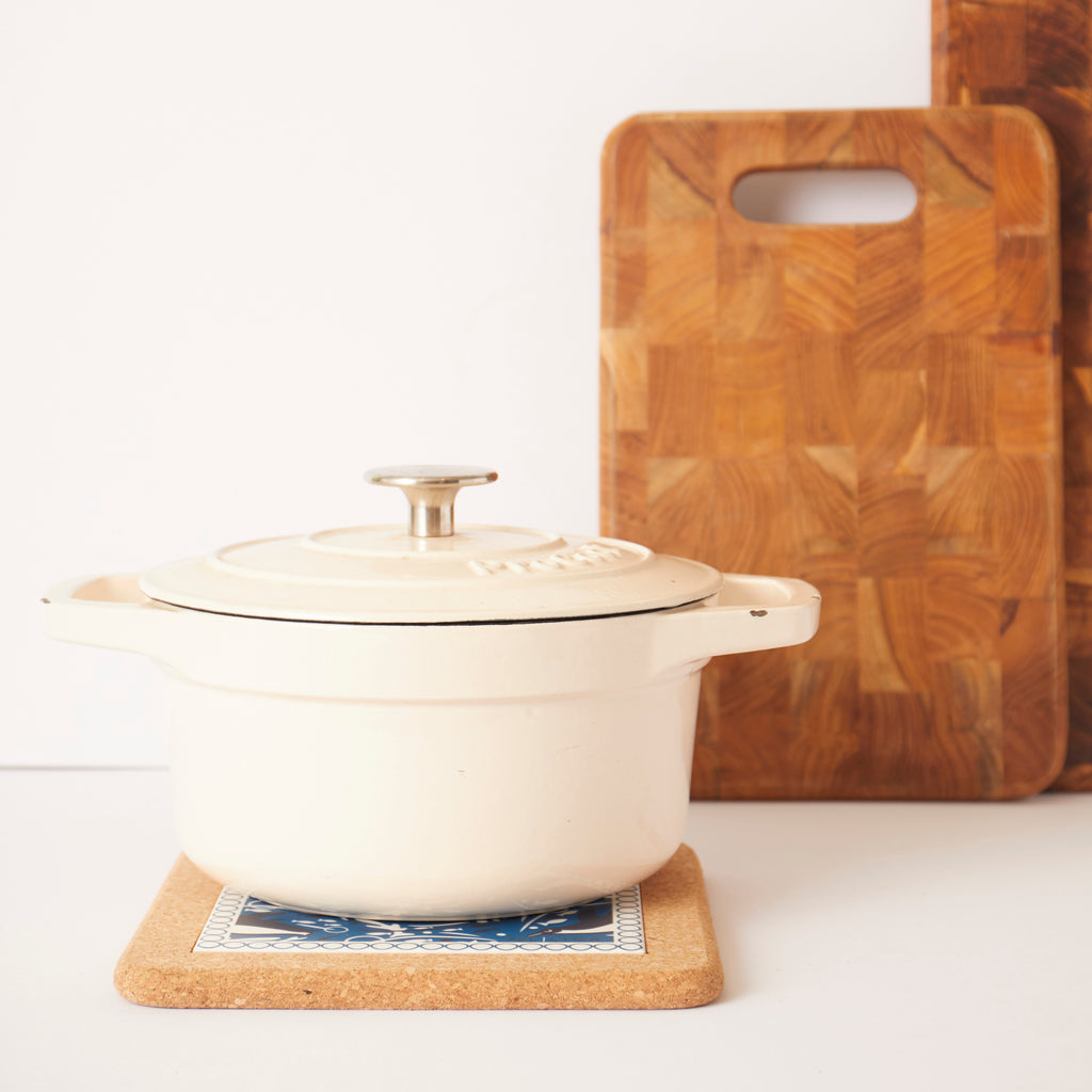 Cork and Tile Trivet | Swimming Penguins