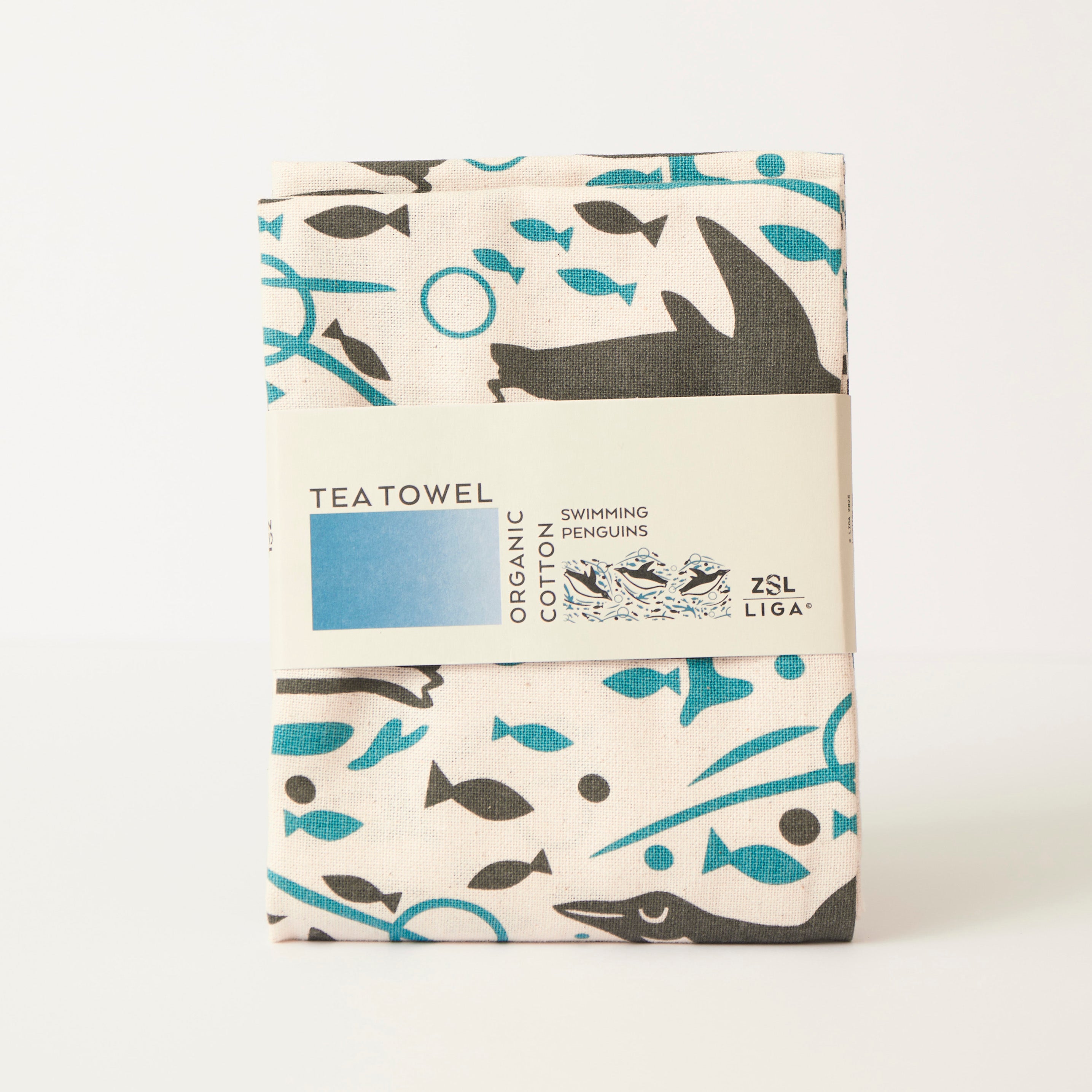 Swimming Penguin | Cork and Tile Trivet, Tea Towel and Dishcloths