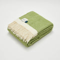 Herringbone Wool Blanket | Kelp Green