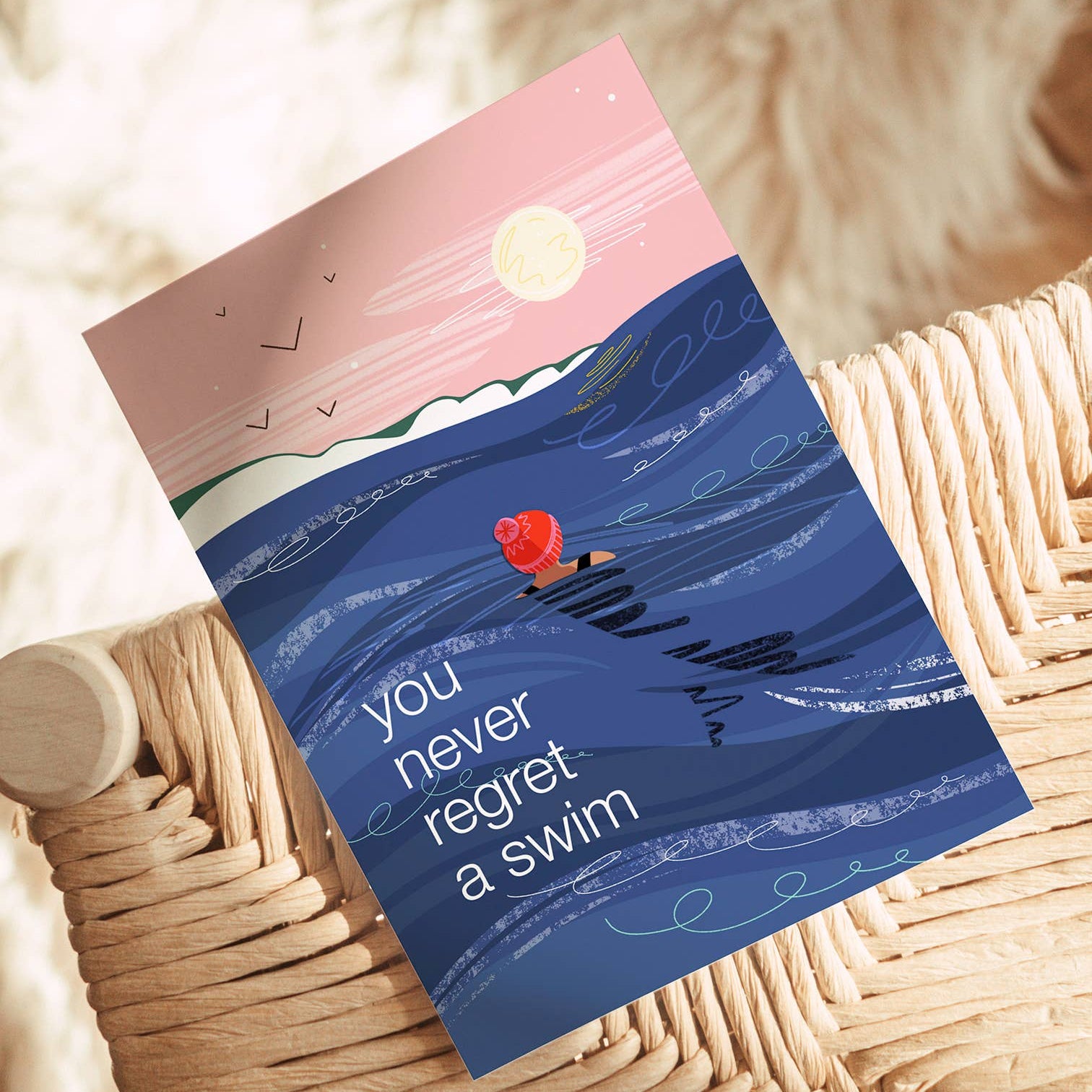 You Never Regret a Swim |  Greeting Card